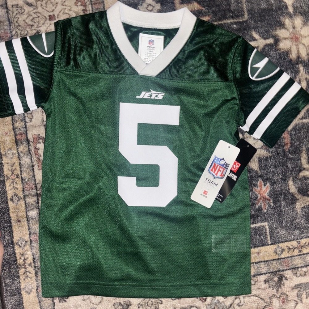 New York Jets NFL Jersey Wilson #5 Kids Size Medium ( 10 / 12 )